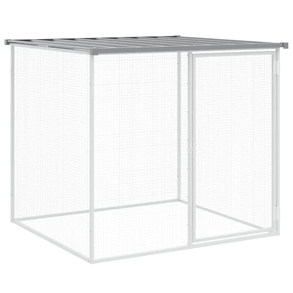 Chicken Cage with Roof Galvanised Steel 1003x98x90 cm