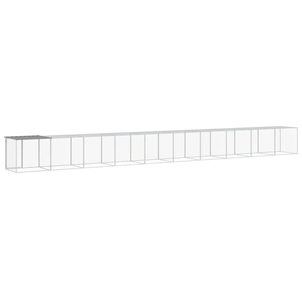 Chicken Cage with Roof Galvanised Steel 1003x98x90 cm