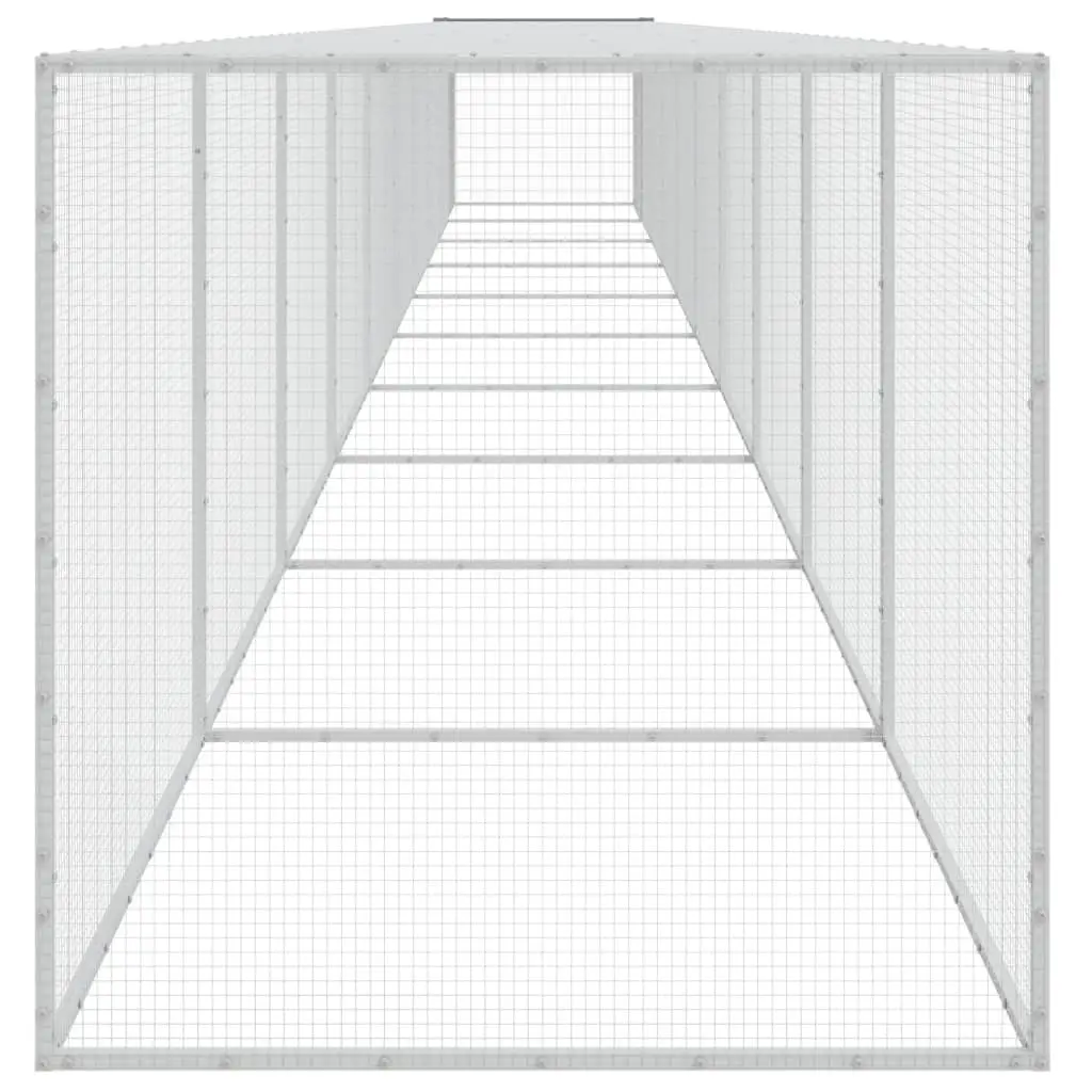 Chicken Cage with Roof Galvanised Steel 1003x98x90 cm