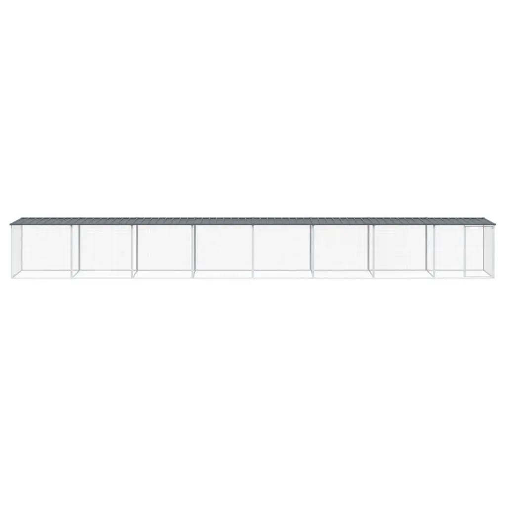 Chicken Cage with Roof Galvanised Steel 803x98x90 cm