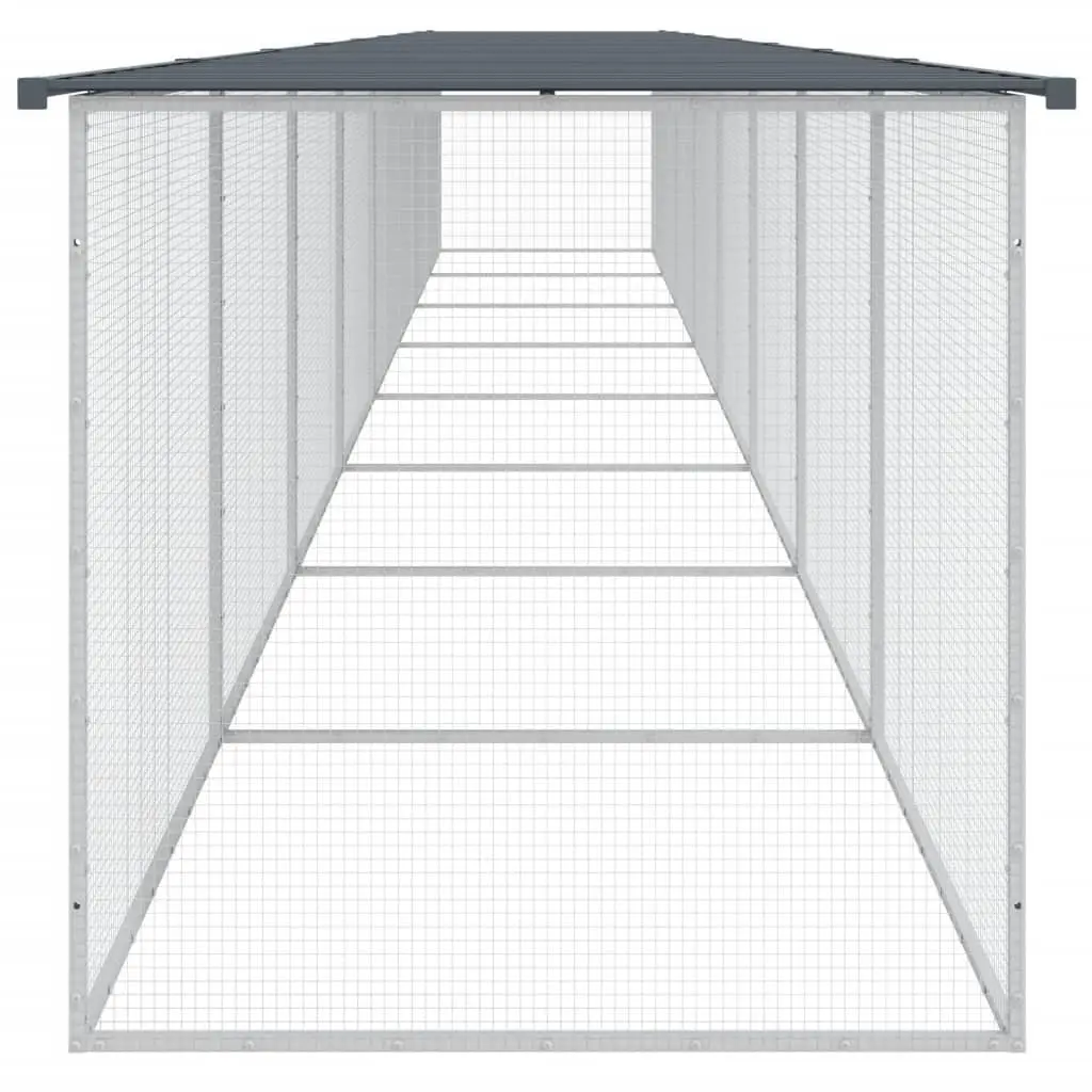 Chicken Cage with Roof Galvanised Steel 803x98x90 cm