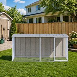 Friendly Outdoor Hen Coop with Secure Roof and Access