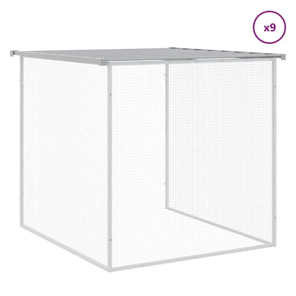 Chicken Cage with Roof Galvanised Steel 100 x 98 x 90 cm