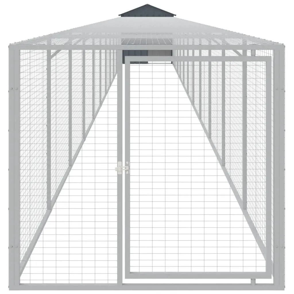 Chicken Cage with Run Galvanised Steel 117x122x123cm