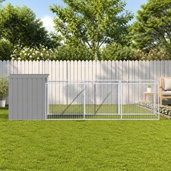 Friendly Dog House with Run for Your Pets