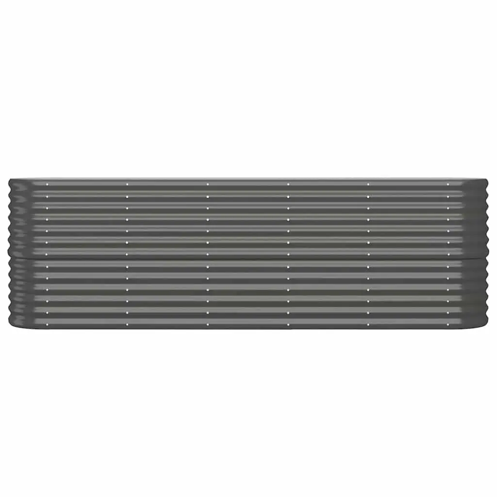 Raised Garden Bed Planter Box Galvanised Steel Anthracite 224 x 40 x 68 cm