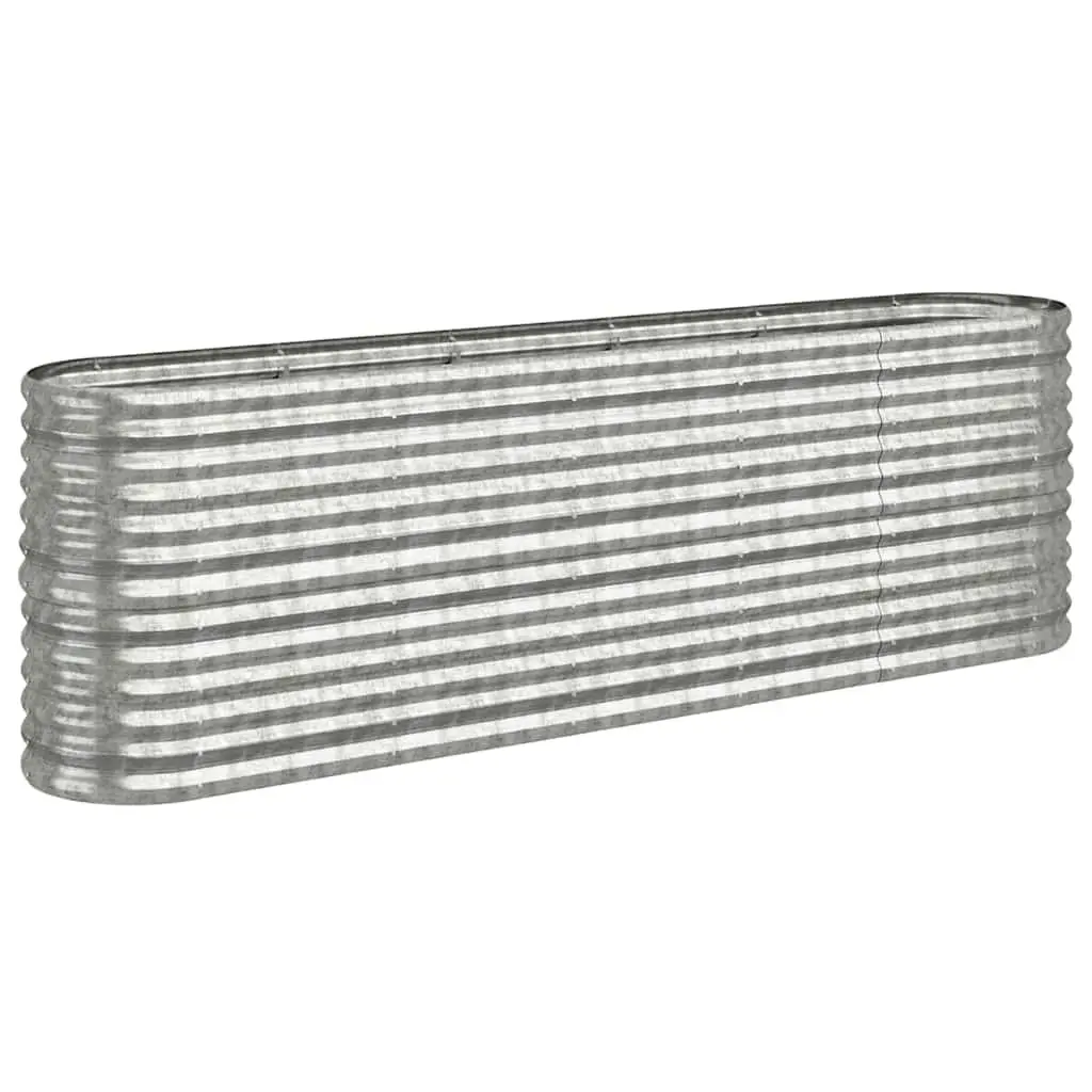 Galvanised Steel Raised Garden Bed Planter Box Outdoor 224 x 40 x 68 cm