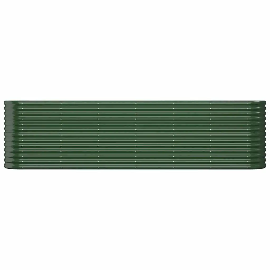 Raised Bed Planter Box Sturdy Galvanised Steel Outdoor Green 260x40x68cm
