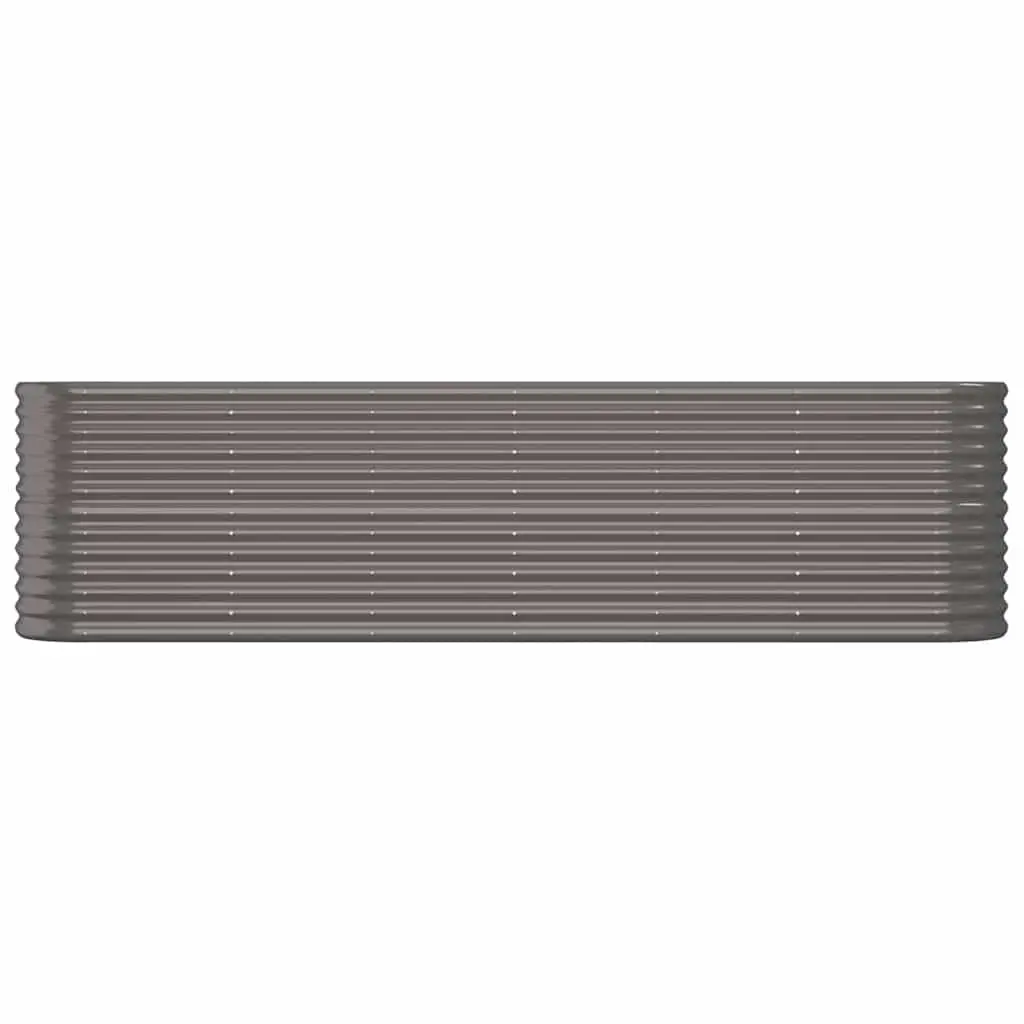 Garden Raised Bed Grey Outdoor Planter Box Galvanised Steel Frame Vegetable