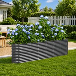 Your Perfect Garden Raised Bed: Galvanised Steel Frame 260x40x68cm