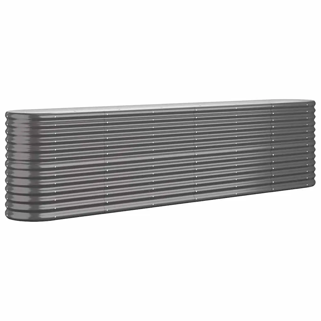 Garden Raised Bed Galvanised Steel Frame Anthracite 260x40x68cm