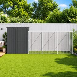 Your Pet Will Love This Anthracite Dog House with Run