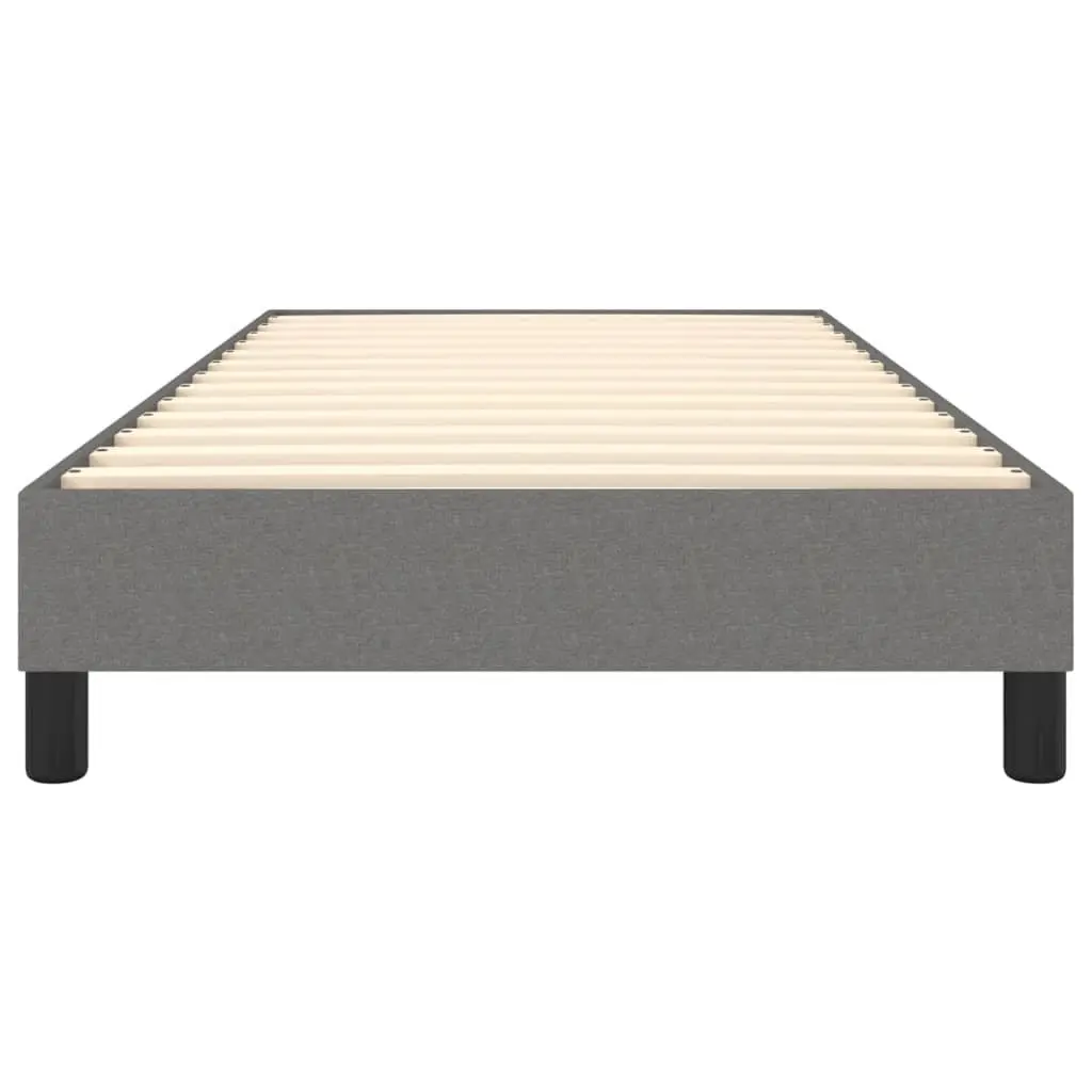 Grey Fabric Box Spring Bed Frame