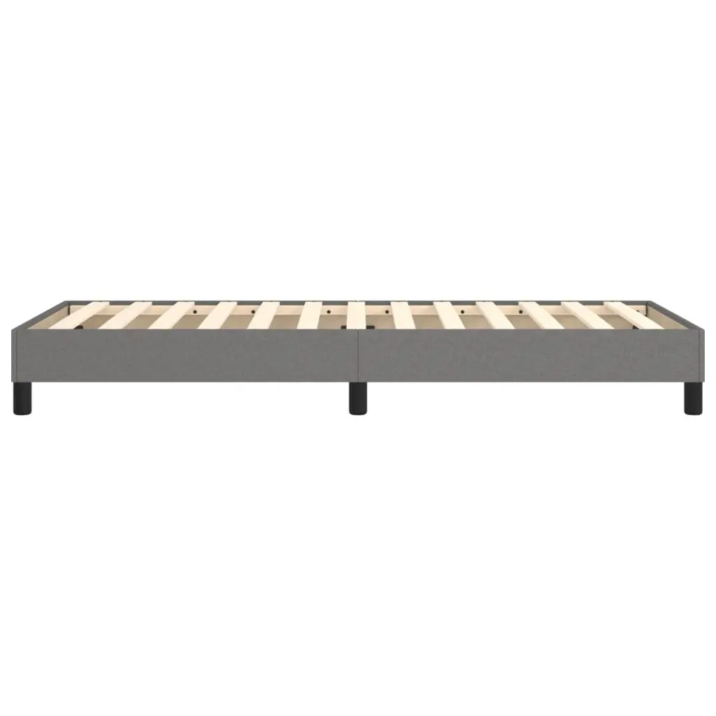 Grey Fabric Box Spring Bed Frame