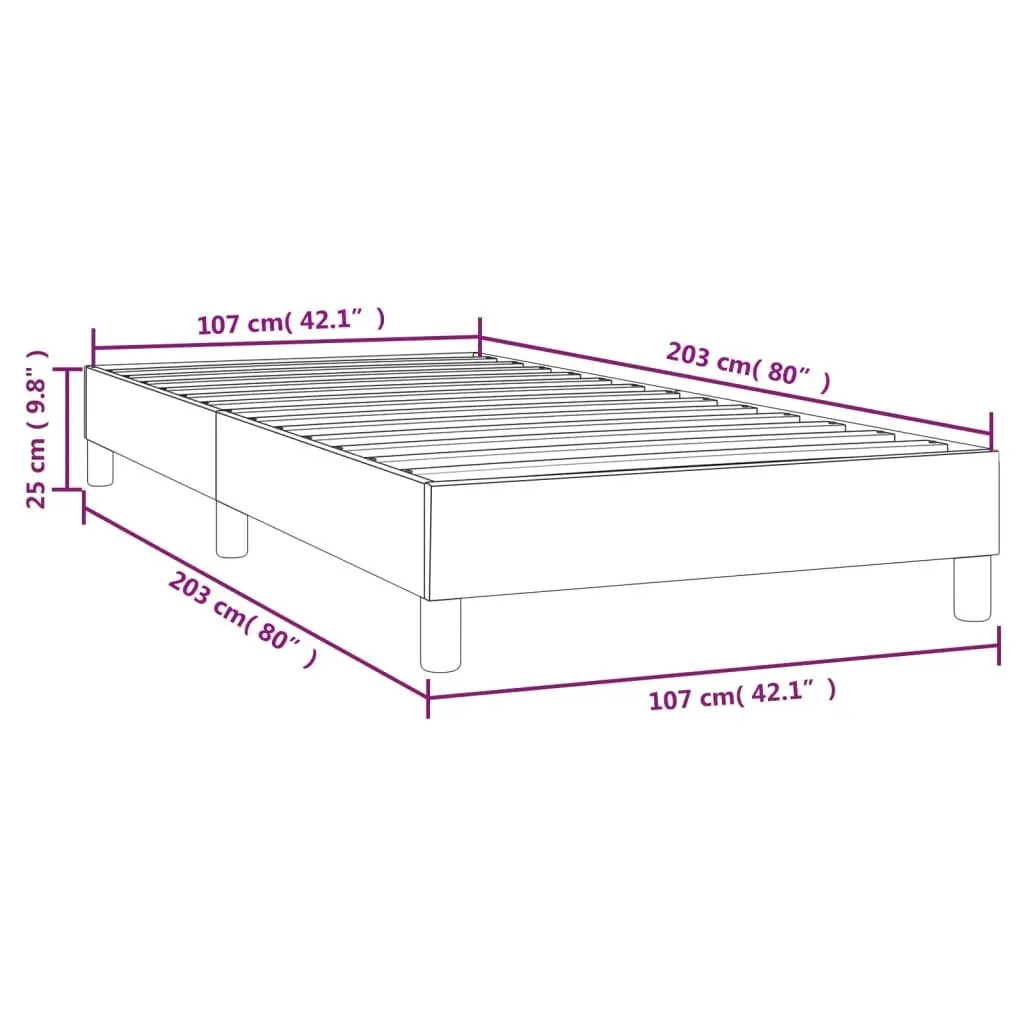 Grey Fabric Box Spring Bed Frame
