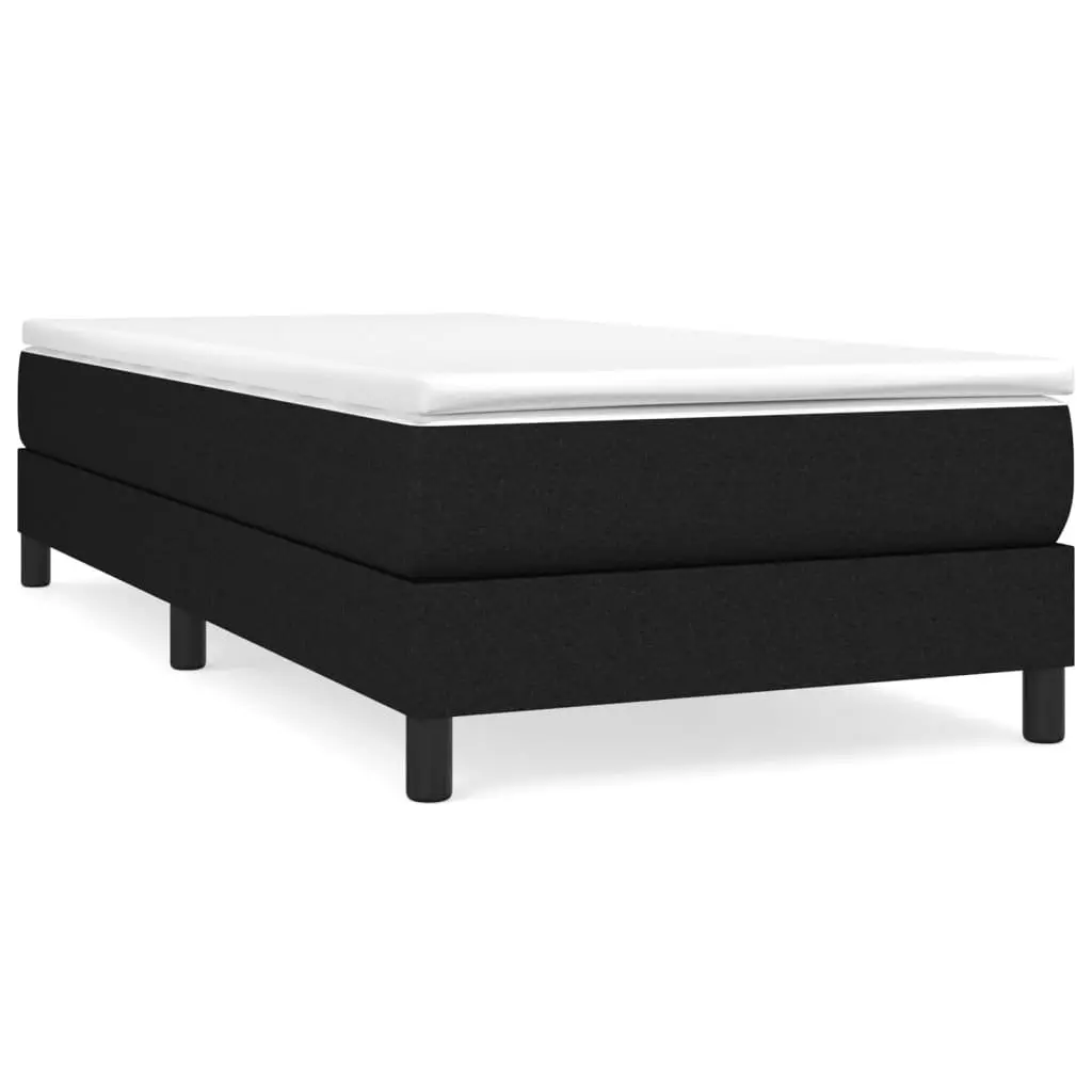 Box Spring Bed Frame Supportive Black Fabric King Single Size