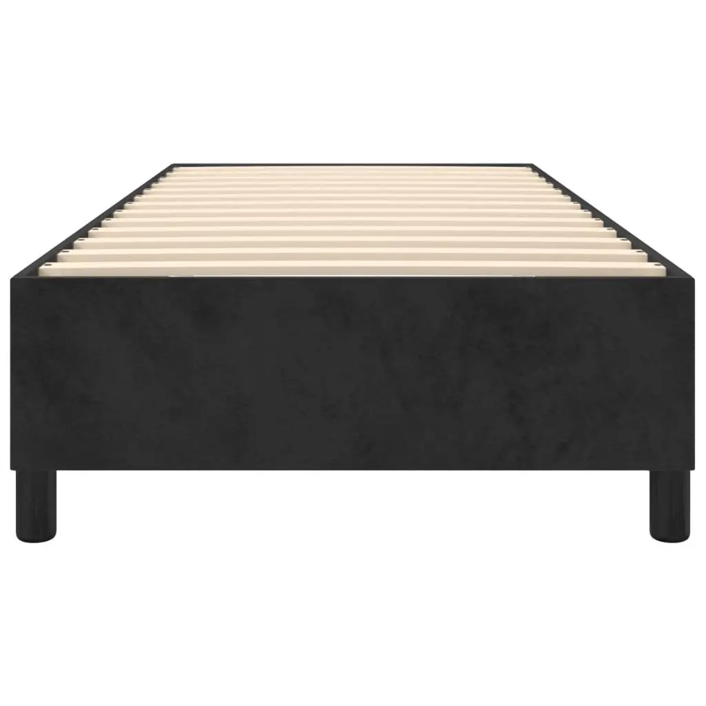 Black Velvet Box Spring Bed Frame King Single Size Without Mattress Platform