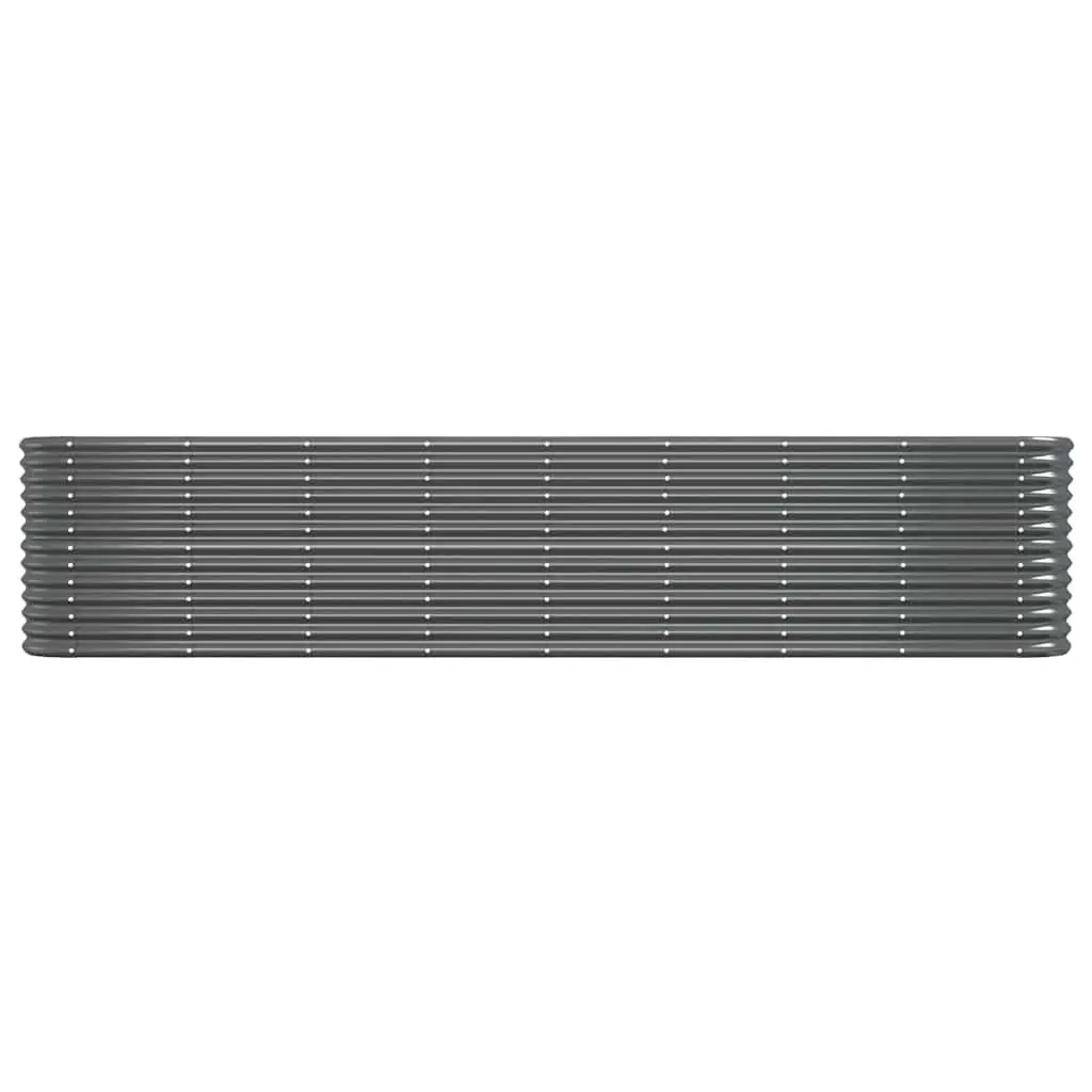 Anthracite Steel Raised Garden Bed Planter Box Durable Weather Resistant 332x40x68cm