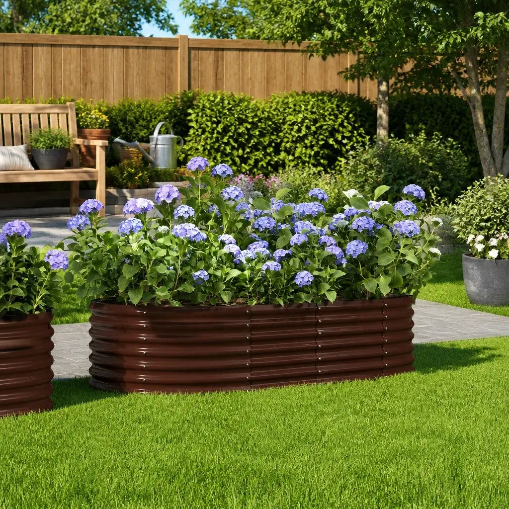 Raised Garden Bed Planter Box Sturdy Galvanised Steel Frame 152 x 80 x 36 cm