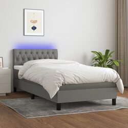 Your New Favourite Box Spring Bed with LED Headboard 100x200cm