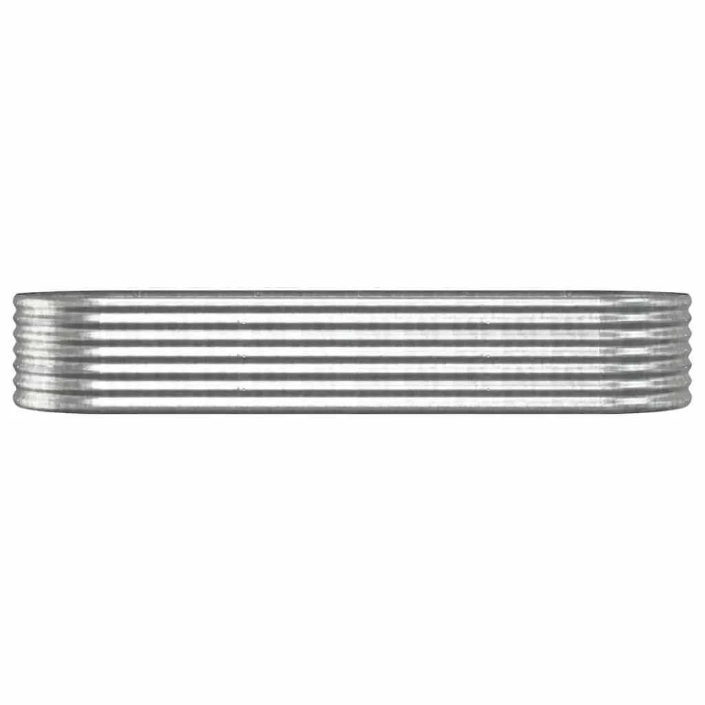 Garden Raised Bed Planter Sturdy Galvanised Steel 224 x 80 x 36 cm