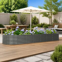 Friendly Galvanised Steel Planter for Your Garden