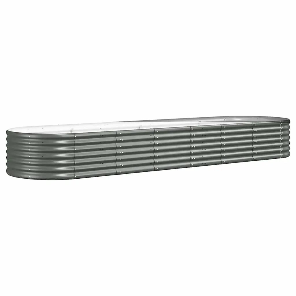Garden Raised Bed Galvanised Steel Planter Box 296 x 80 x 36 cm