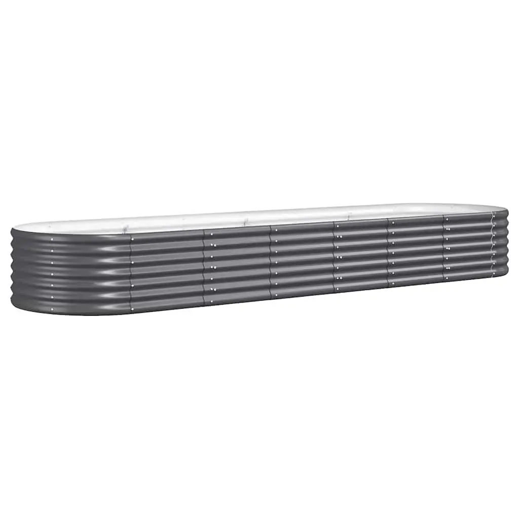 Garden Raised Bed Planter Box Sturdy Outdoor Flower Vegetable Anthracite Steel