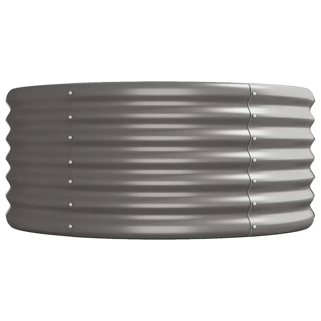 Large Grey Galvanised Steel Garden Raised Bed Deep Frame Outdoor Planter