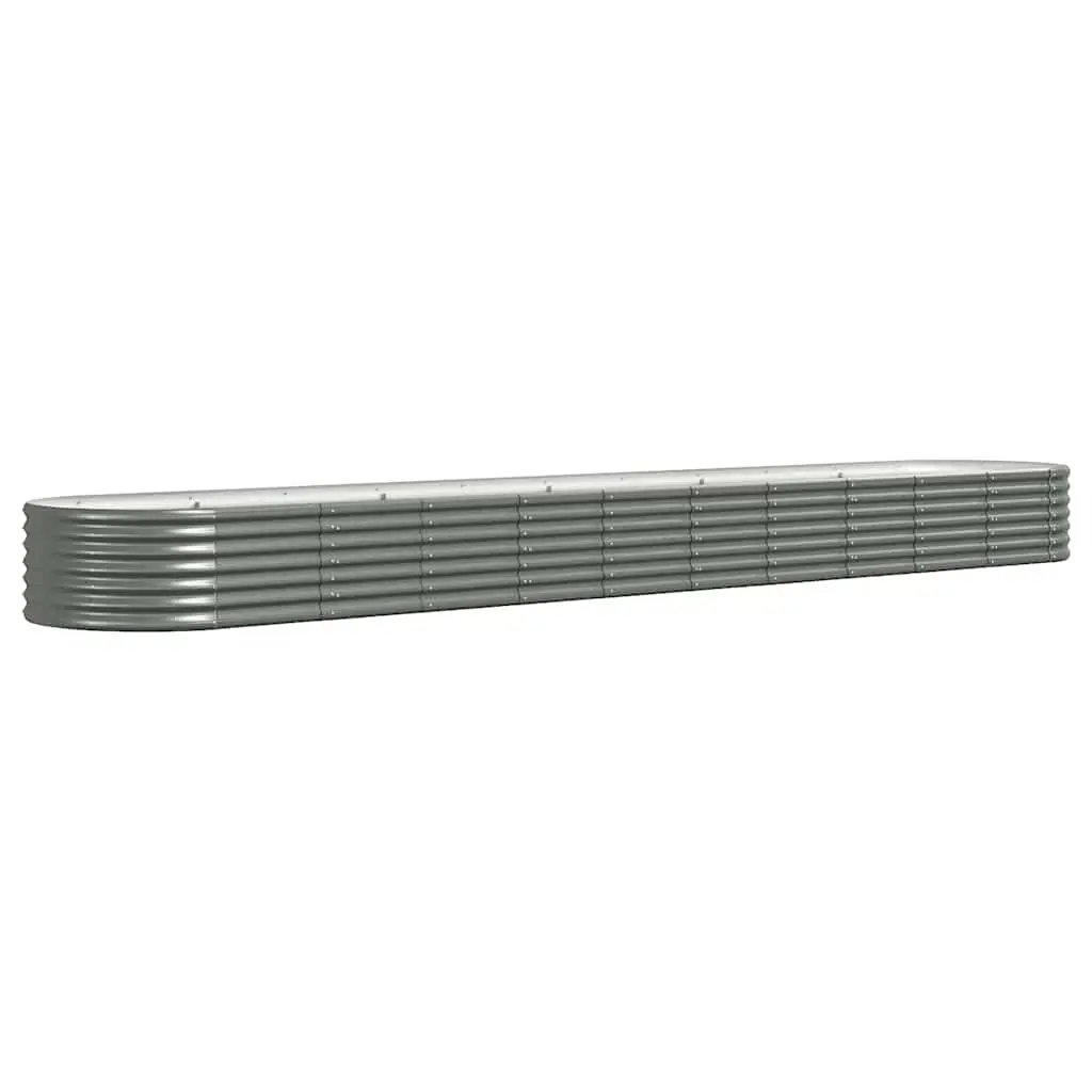 Garden Raised Bed Planter Box Galvanised Steel 440 x 80 x 36 cm Outdoor Vegetable Flower Herb Pot