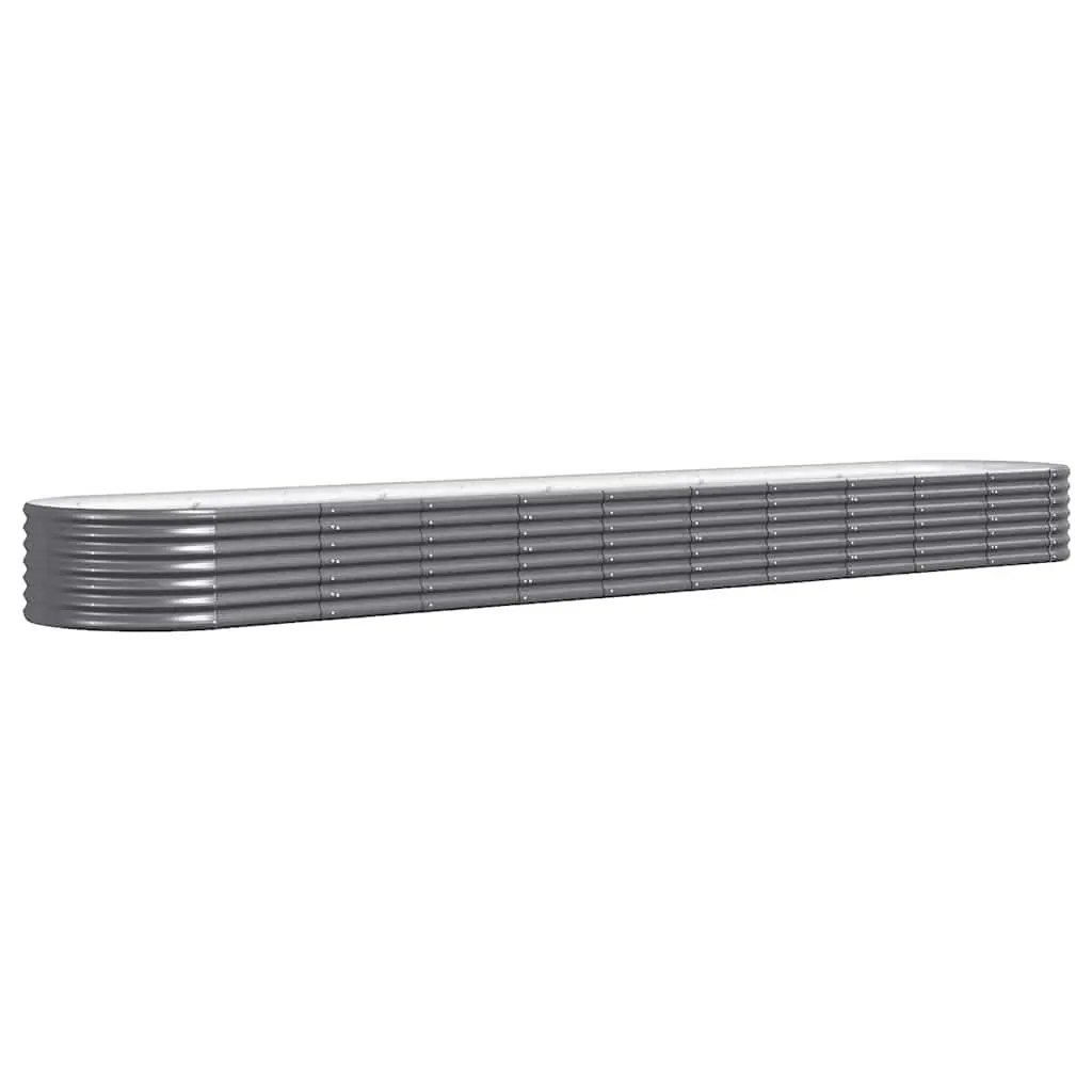 Raised Garden Bed Anthracite Steel Planter Large 440 x 80 x 36 cm