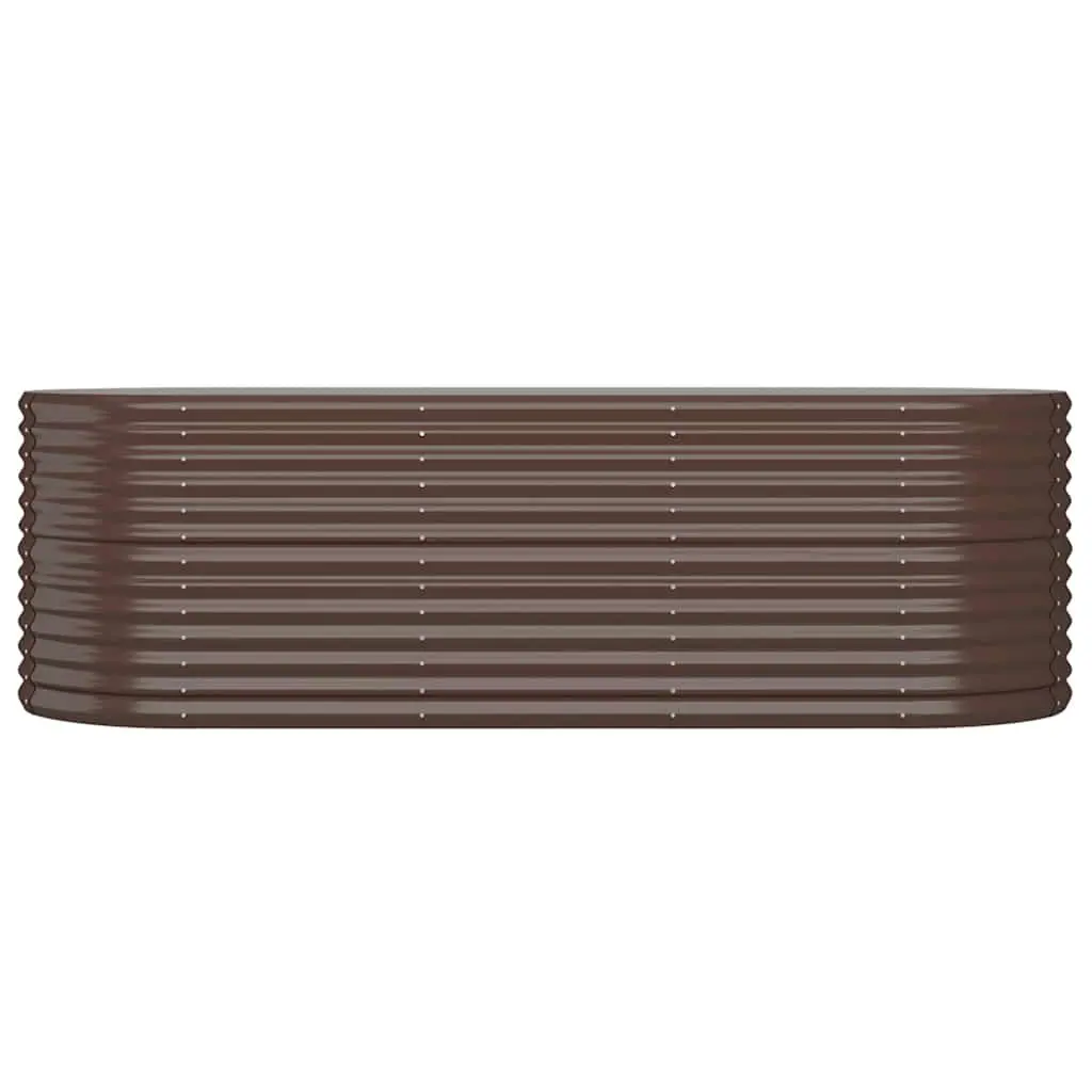 Raised Garden Bed Galvanised Steel Planter Box Brown 224 x 80 x 68 cm