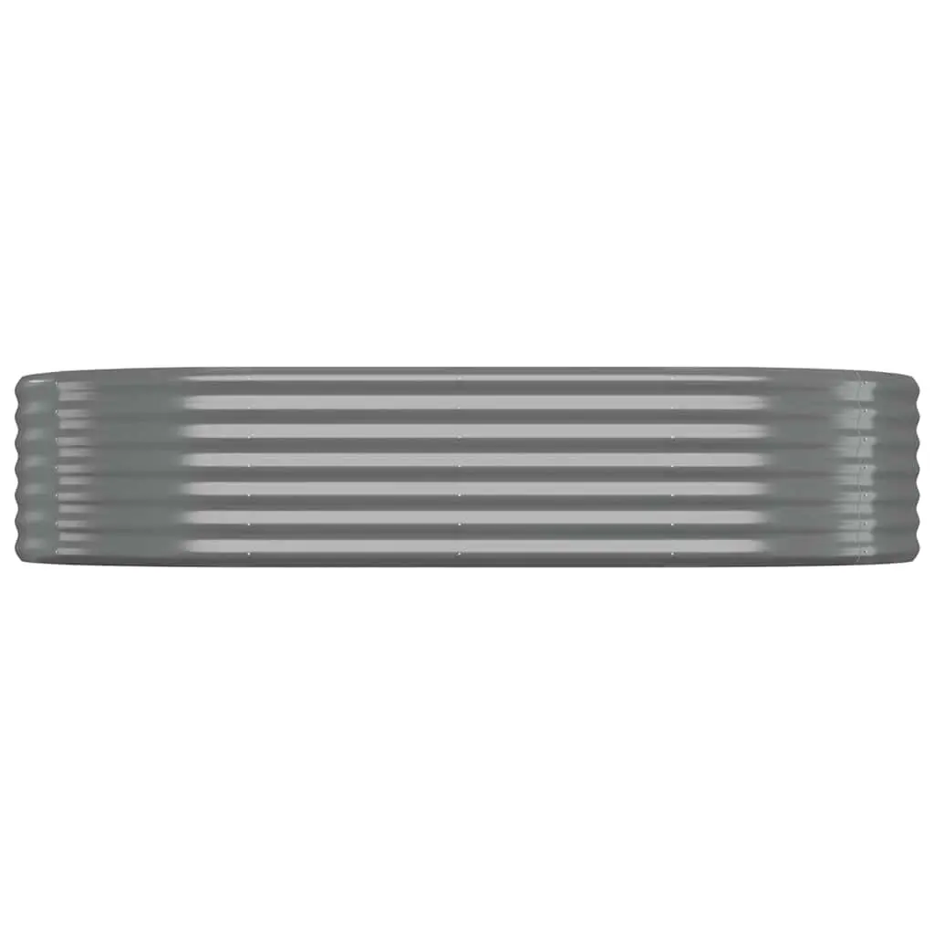 Garden Raised Bed Galvanised Steel Planter 175x100x36cm Grey