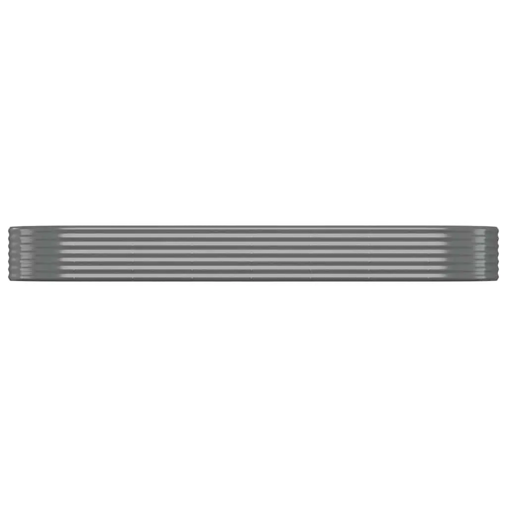 Galvanised Steel Raised Garden Bed Sturdy Grey 322L x 100W x 36H cm