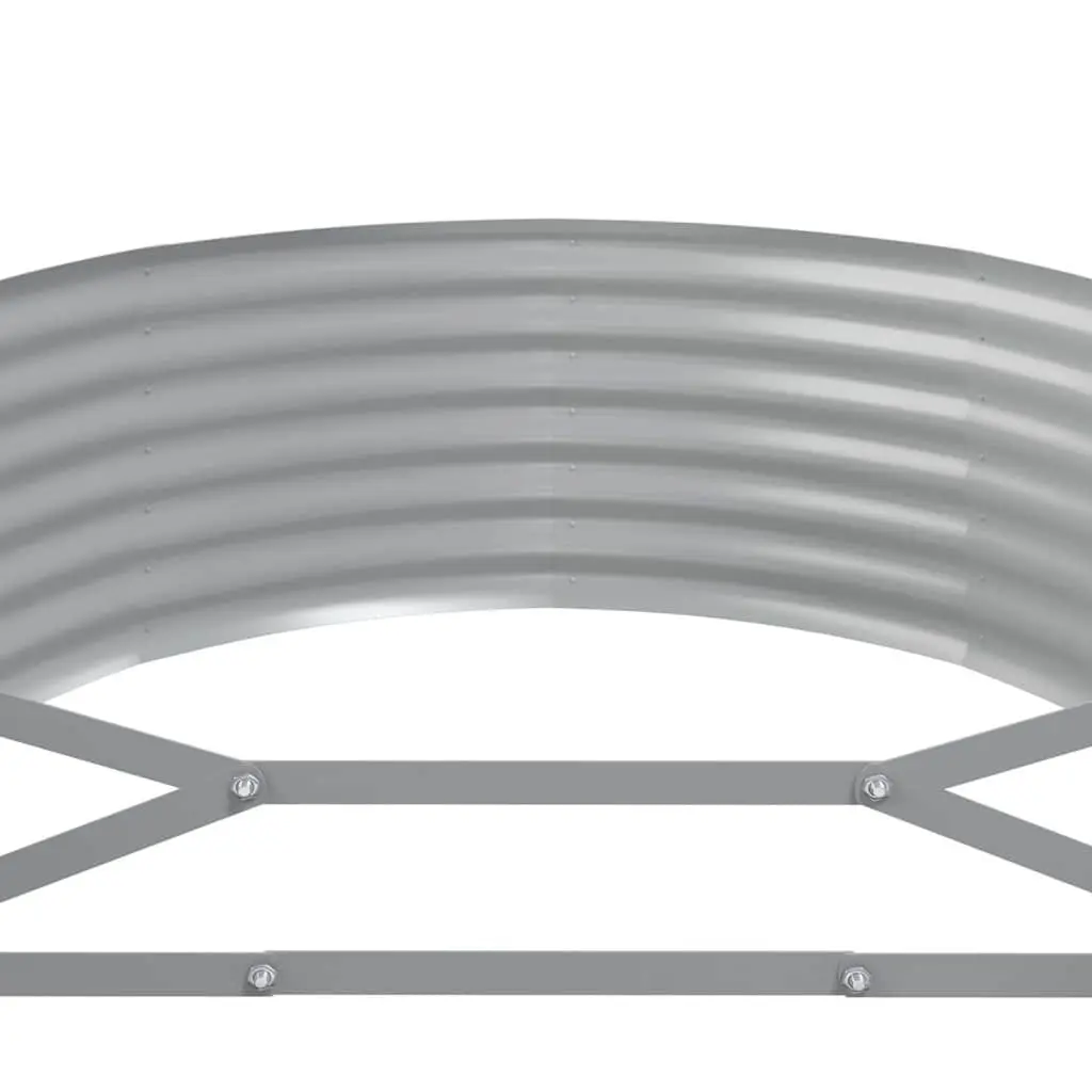 Galvanised Steel Raised Garden Bed Sturdy Grey 322L x 100W x 36H cm