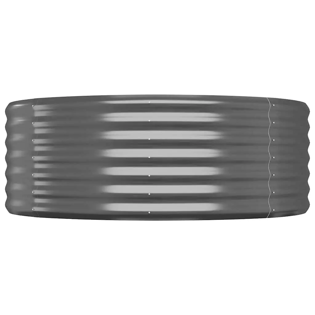 Garden Raised Bed Galvanised Steel Planter 322 x 100 x 36 cm Outdoor Vegetable Herb Flower Pot Box