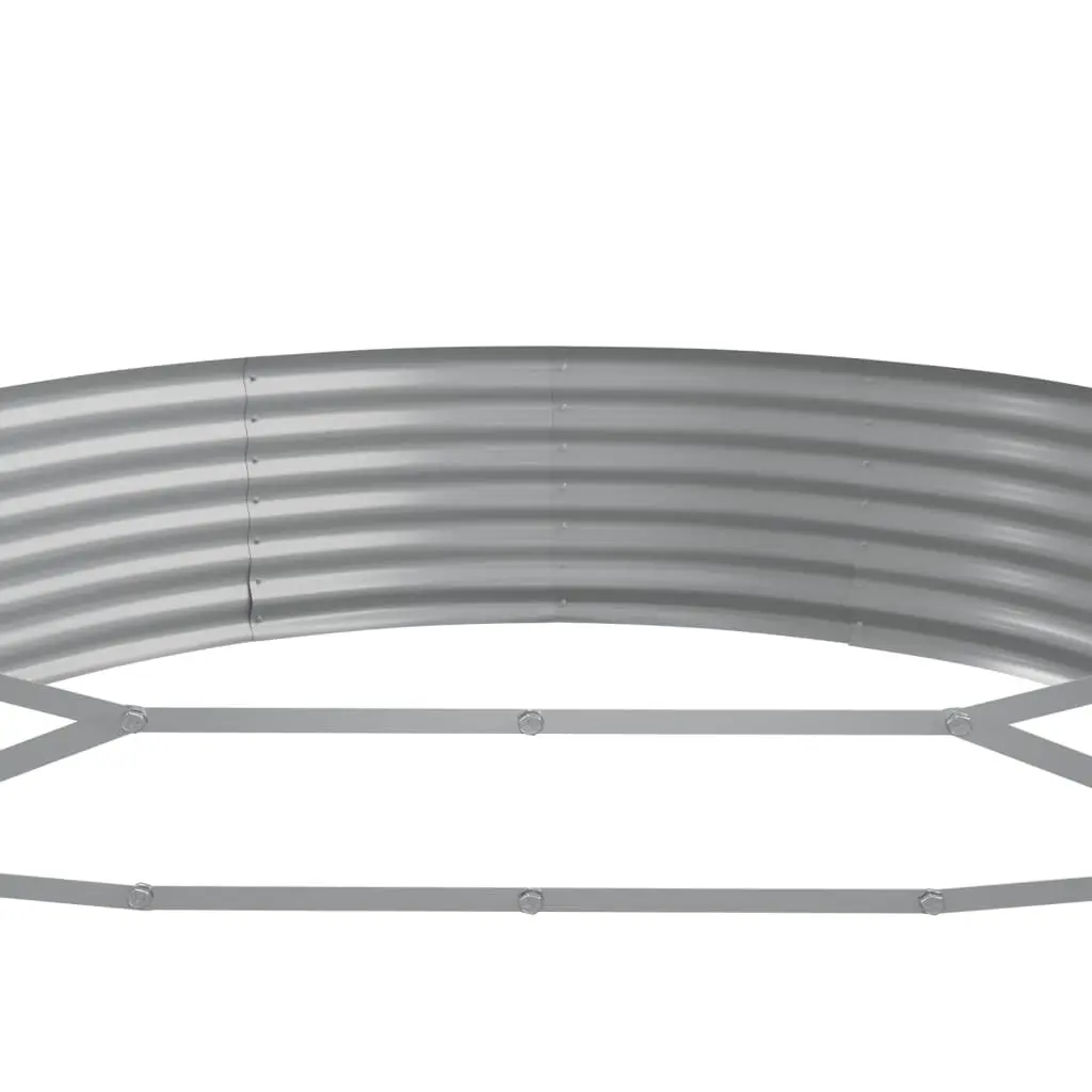 Garden Raised Bed Galvanised Steel Planter Box Outdoor Vegetable Flower Herb Pot 373 x 140 x 36 cm