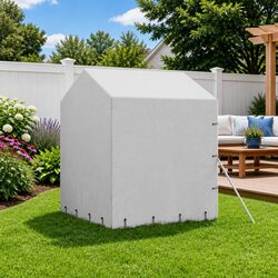 Outdoor Dog Kennel with Roof Silver Galvanised Steel Spacious Run Enclosure