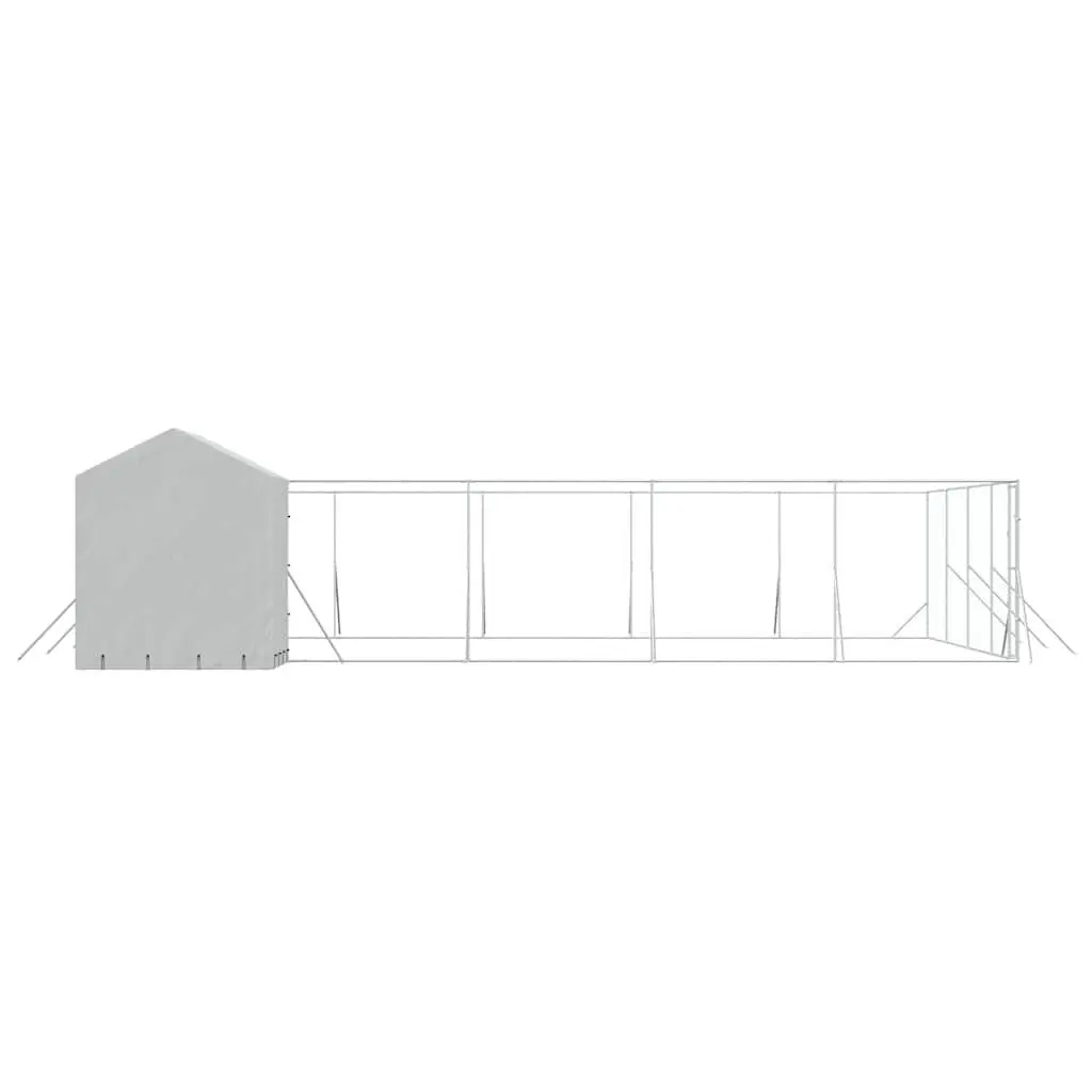 Outdoor Dog Kennel with Roof Galvanised Steel 10x10x2.5m