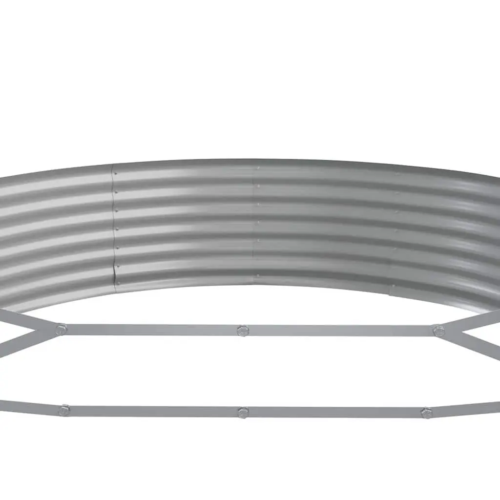 Garden Raised Bed Galvanised Steel Frame Planter 523 x 140 x 36 cm Outdoor Vegetable Herb Flower
