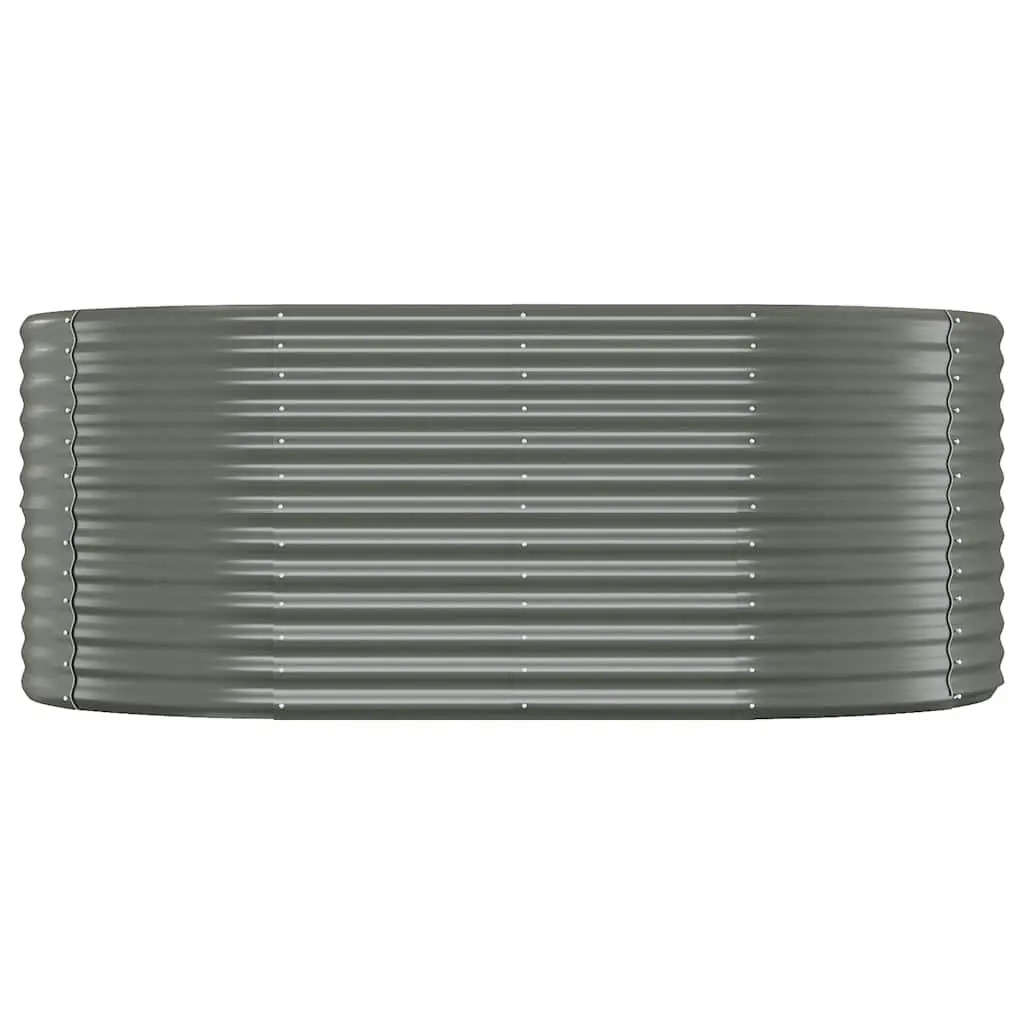 Garden Raised Bed Galvanised Steel Planter Box Grey 175 x 100 x 68 cm