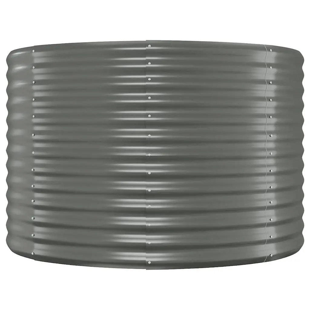 Garden Raised Bed Galvanised Steel Planter Box Grey 175 x 100 x 68 cm