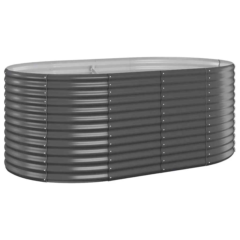 Raised Garden Bed Anthracite Steel Frame 175x100x68cm