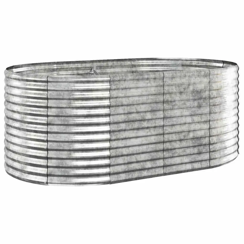 Galvanised Steel Raised Garden Bed Planter Sturdy Outdoor 175 x 100 x 68 cm