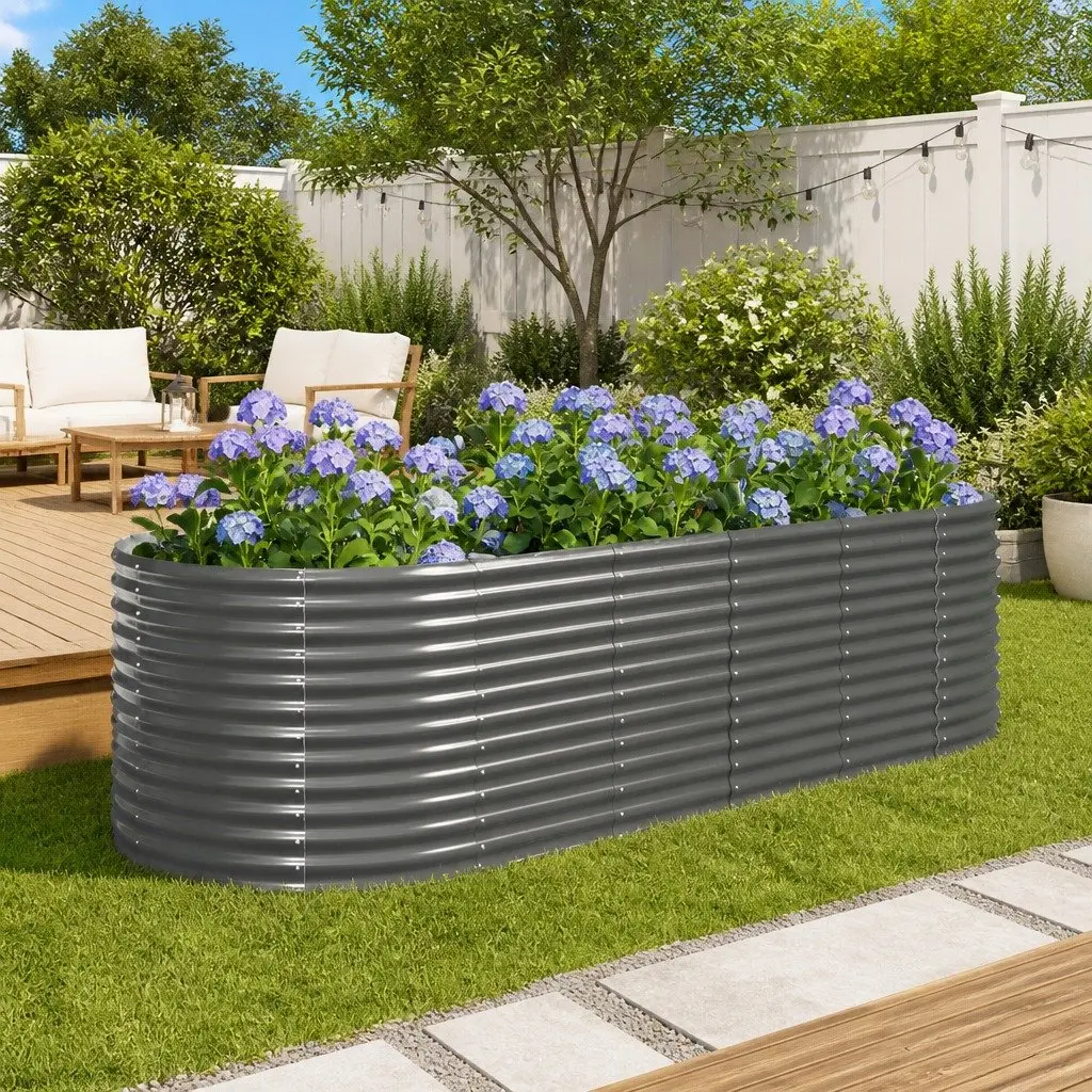 Galvanised Steel Garden Bed for Outdoor Use