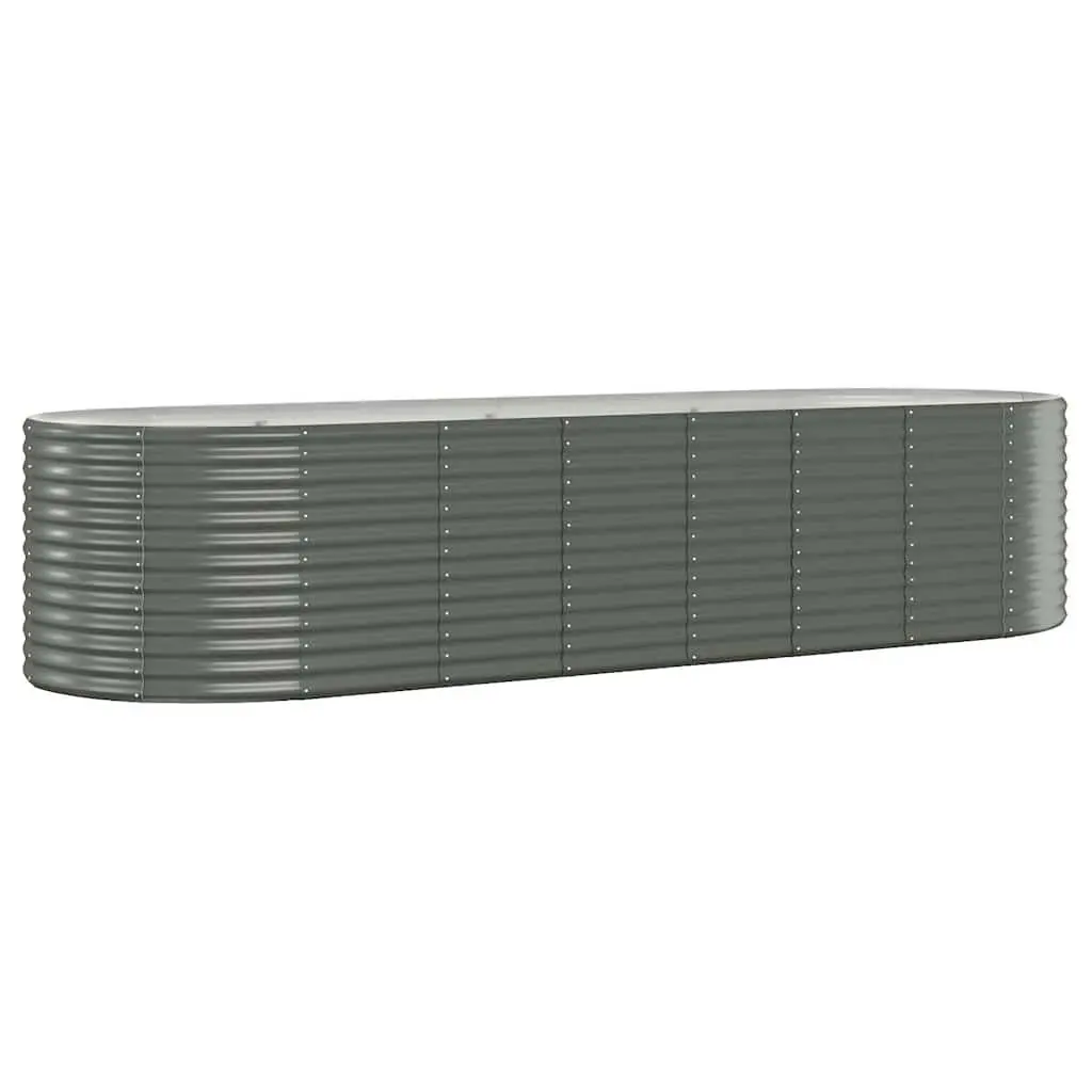 Garden Raised Bed Galvanised Steel Planter Box Weather Resistant 322 x 100 x 68 cm