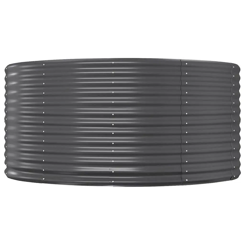 Garden Raised Bed Anthracite 140x140x68cm Galvanised Steel Planter Box Outdoor