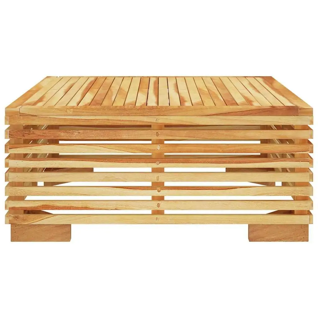 Garden Coffee Table Solid Teak Wood Sturdy 69.5x69.5x31cm Outdoor Patio Furniture