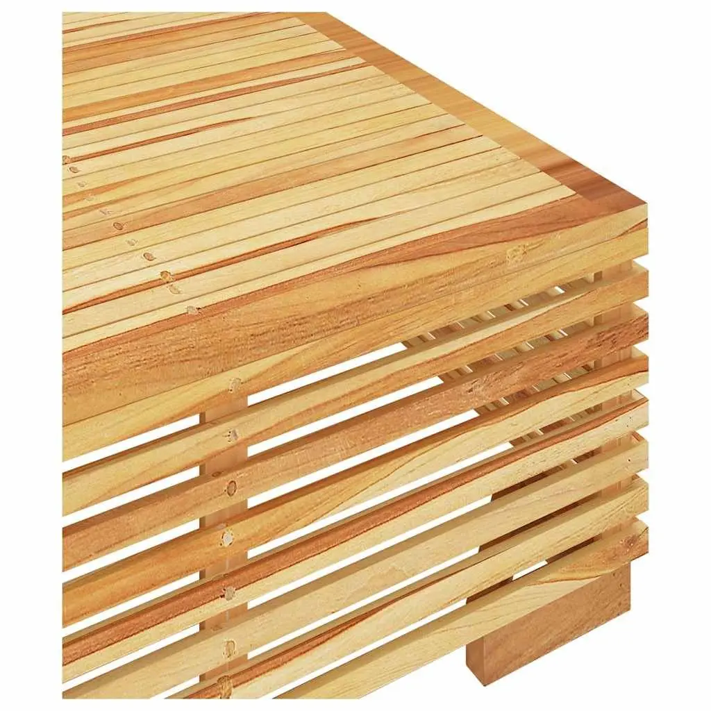 Garden Coffee Table Solid Teak Wood Sturdy 69.5x69.5x31cm Outdoor Patio Furniture