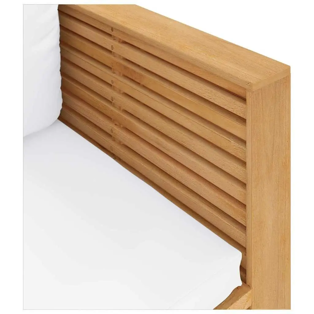 Garden Sofa Chair Sectional Teak Wood Cream Cushions Outdoor